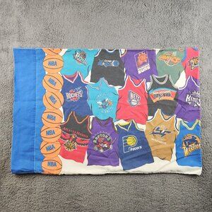 Vintage 90's NBA Basketball Team Jersey Pillow Case USA Made Double Sided Fabric
